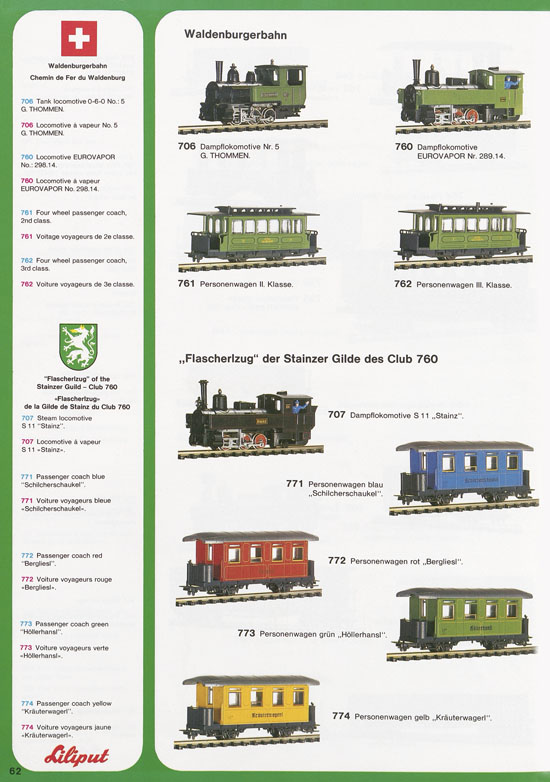 Liliput Modelleisenbahn Katalog 1977