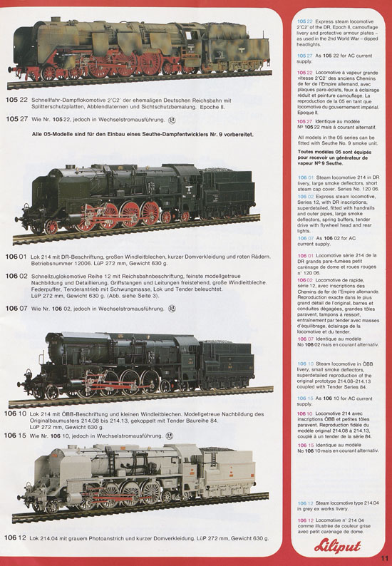 Liliput Modelleisenbahn Katalog 1979