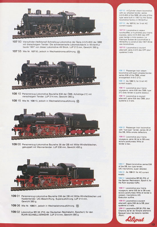 Liliput Modelleisenbahn Katalog 1979