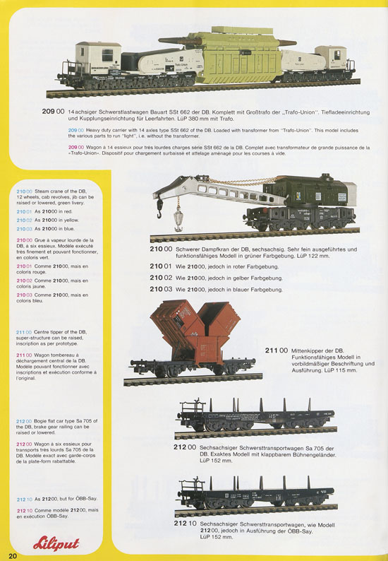 Liliput Modelleisenbahn Katalog 1979