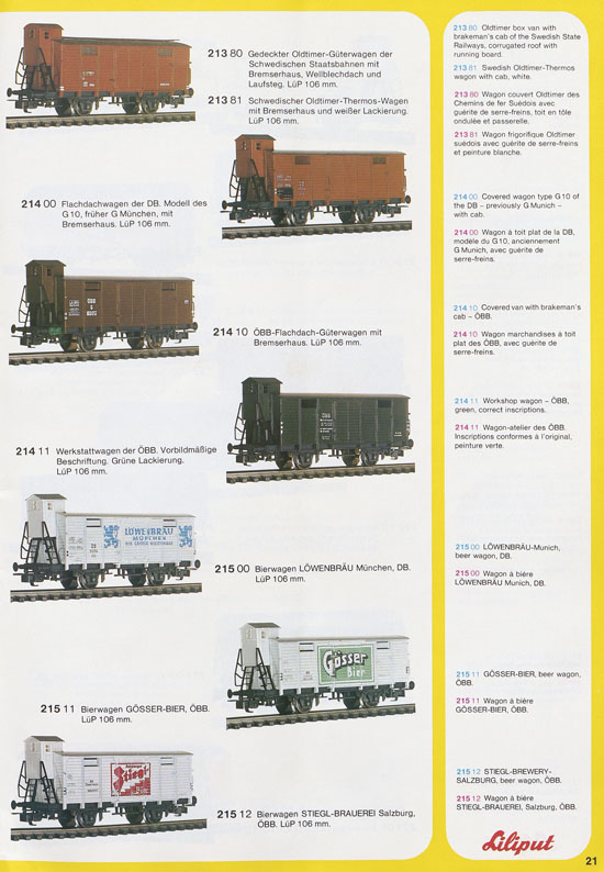 Liliput Modelleisenbahn Katalog 1979