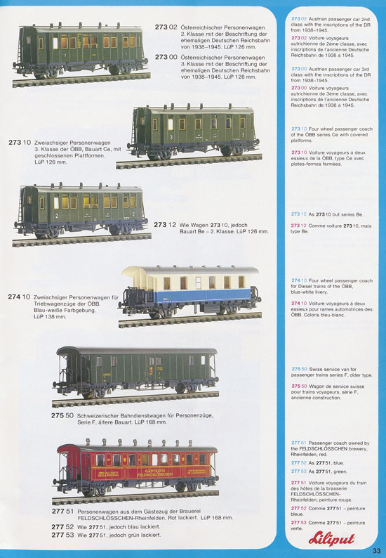 Liliput Modelleisenbahn Katalog 1979