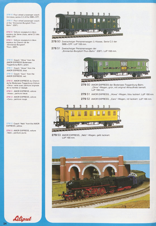 Liliput Modelleisenbahn Katalog 1979