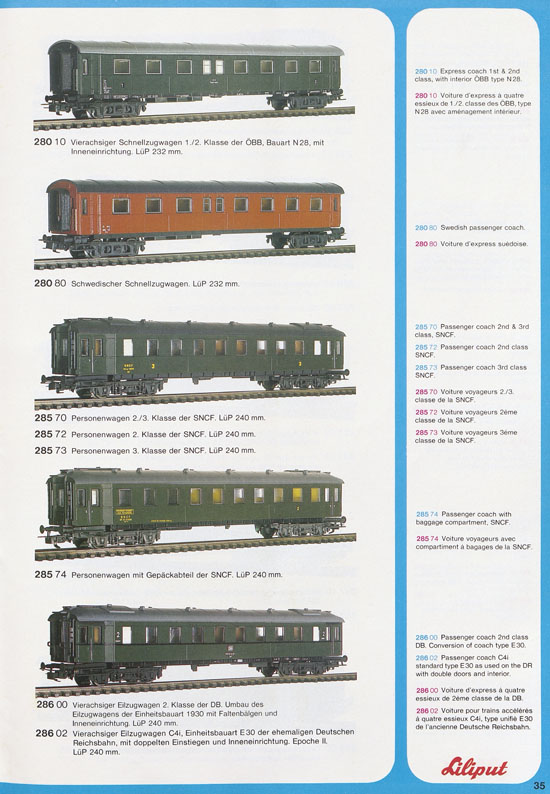 Liliput Modelleisenbahn Katalog 1979