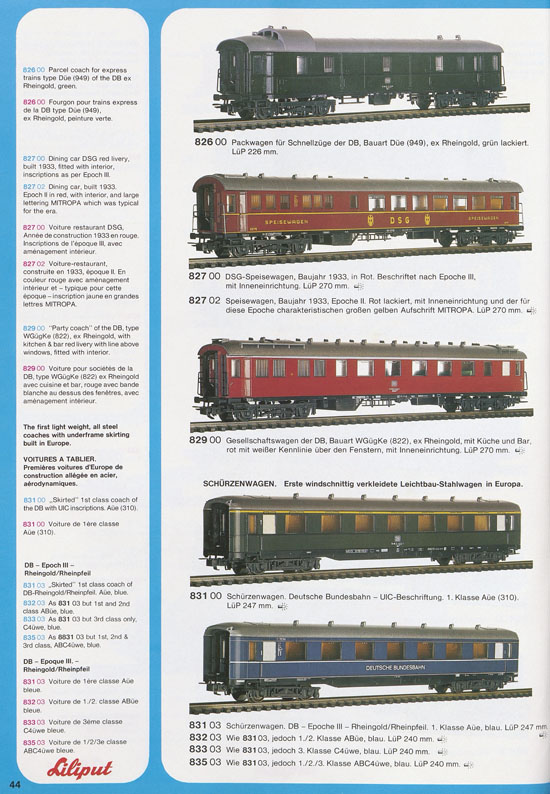 Liliput Modelleisenbahn Katalog 1979