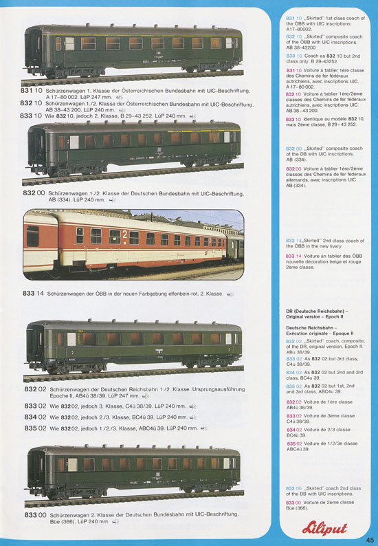 Liliput Modelleisenbahn Katalog 1979