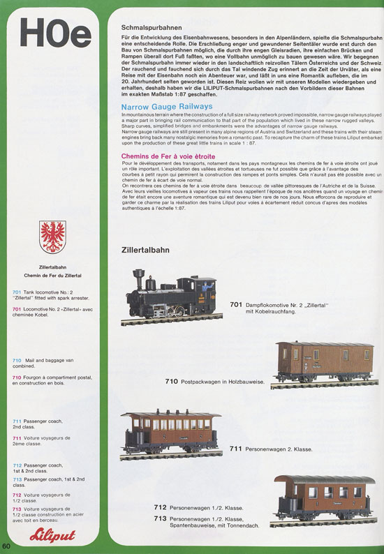 Liliput Modelleisenbahn Katalog 1979