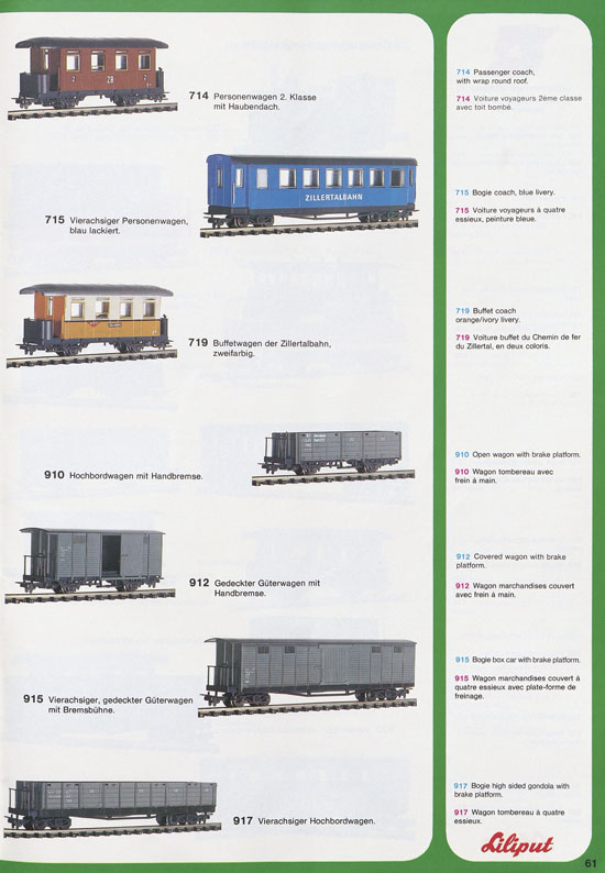 Liliput Modelleisenbahn Katalog 1979