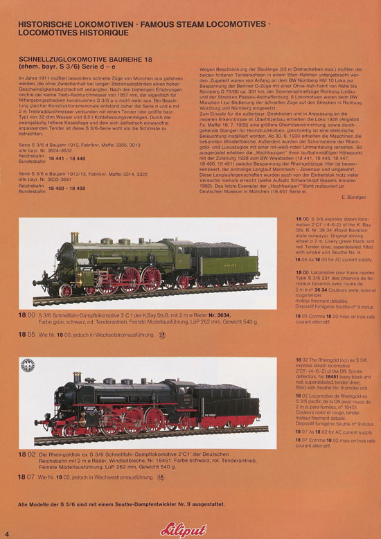 Liliput Modelleisenbahn Katalog 1981