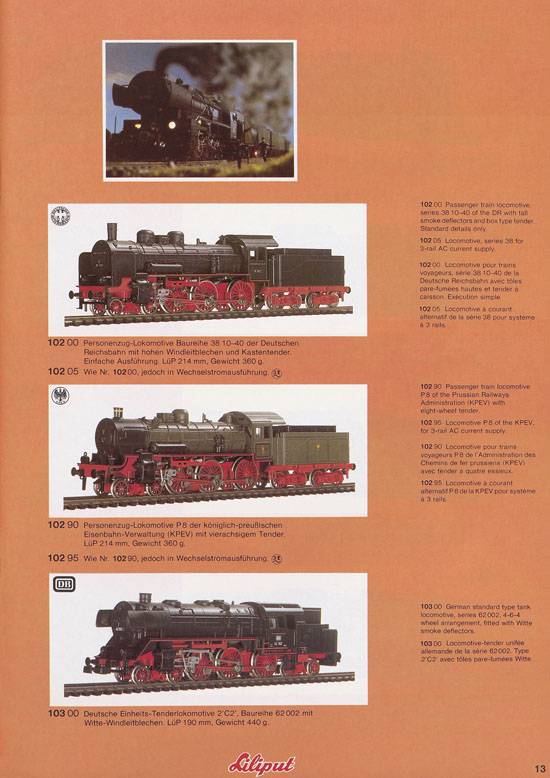 Liliput Modelleisenbahn Katalog 1981