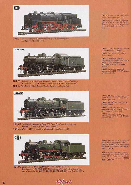 Liliput Modelleisenbahn Katalog 1981