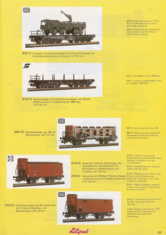 Liliput Modelleisenbahn Katalog 1981