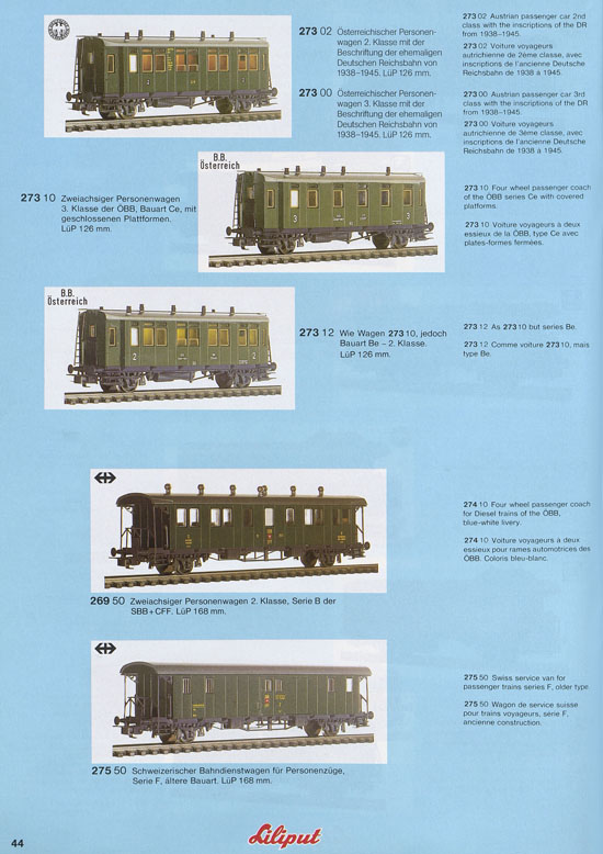 Liliput Modelleisenbahn Katalog 1981