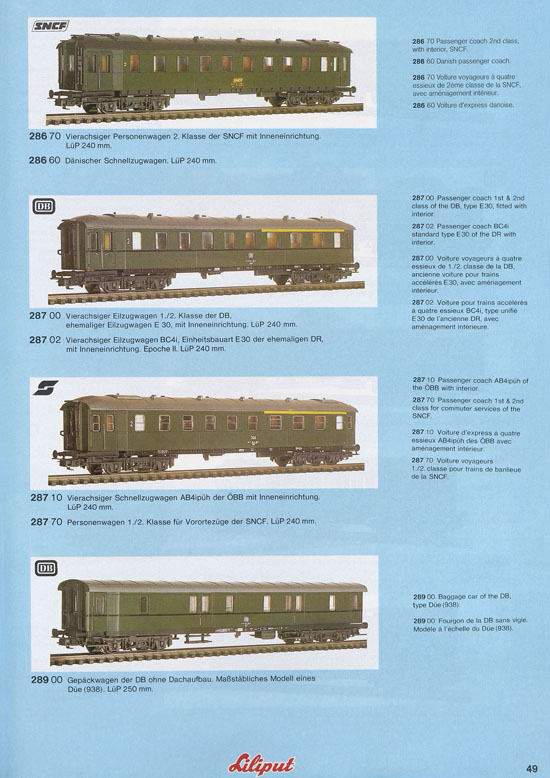 Liliput Modelleisenbahn Katalog 1981