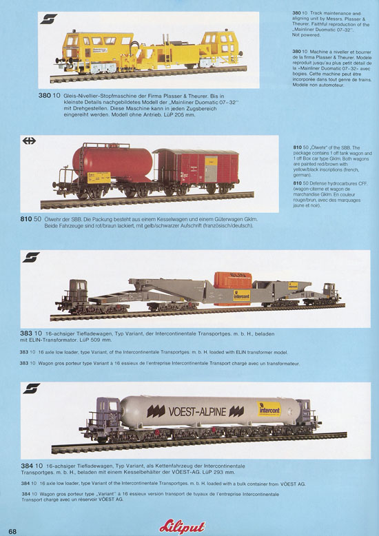 Liliput Modelleisenbahn Katalog 1981