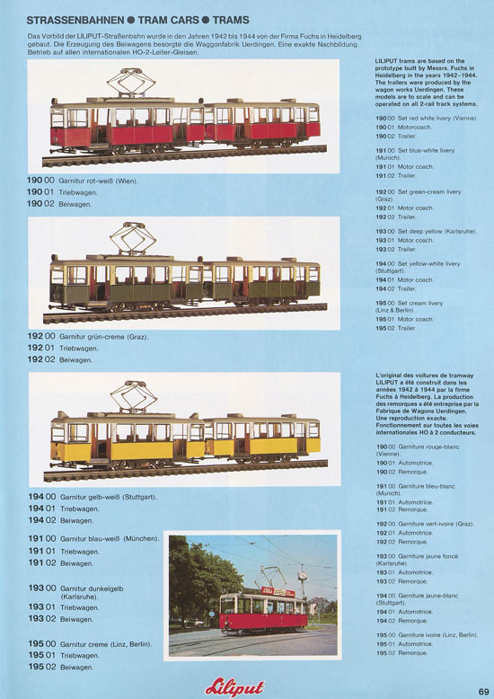 Liliput Modelleisenbahn Katalog 1981