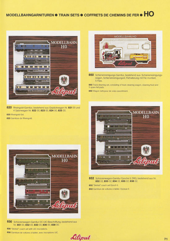 Liliput Modelleisenbahn Katalog 1981