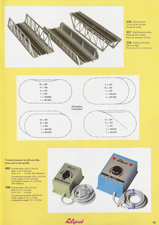 Liliput Modelleisenbahn Katalog 1981