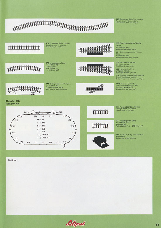 Liliput Modelleisenbahn Katalog 1981