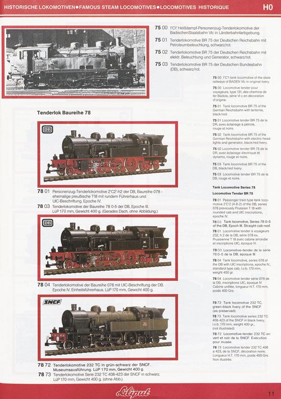 Liliput Modelleisenbahn Katalog 1984