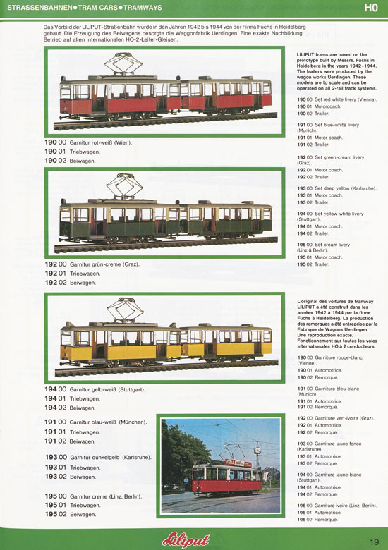 Liliput Modelleisenbahn Katalog 1984