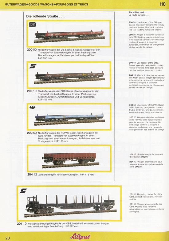 Liliput Modelleisenbahn Katalog 1984