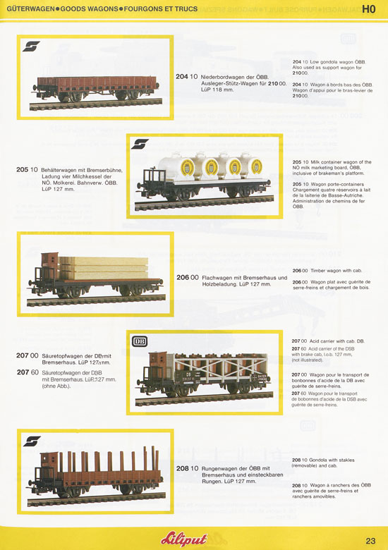 Liliput Modelleisenbahn Katalog 1984