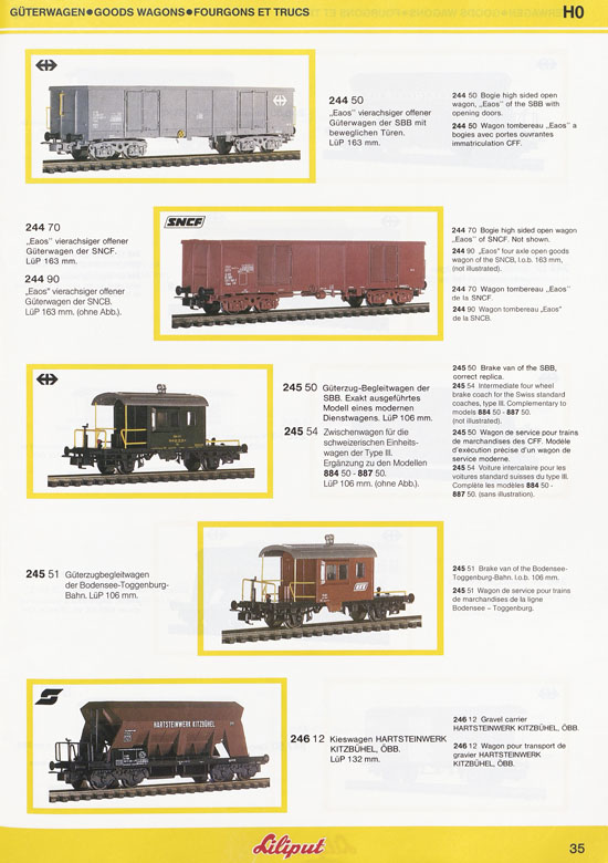 Liliput Modelleisenbahn Katalog 1984