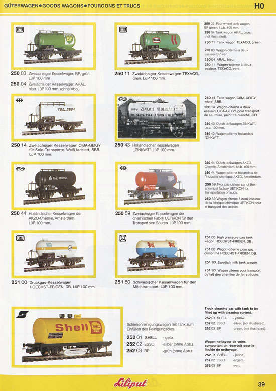 Liliput Modelleisenbahn Katalog 1984