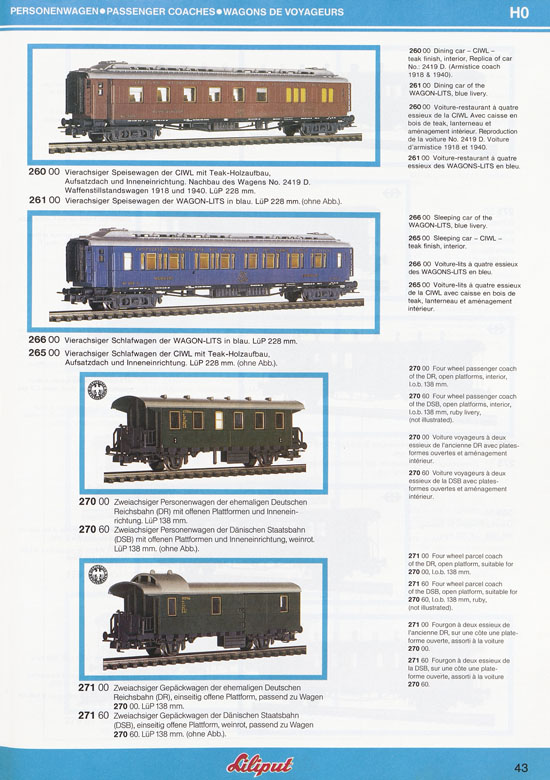 Liliput Modelleisenbahn Katalog 1984