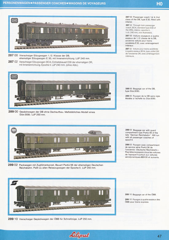 Liliput Modelleisenbahn Katalog 1984