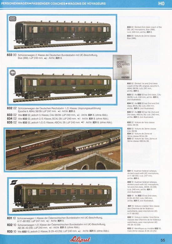 Liliput Modelleisenbahn Katalog 1984