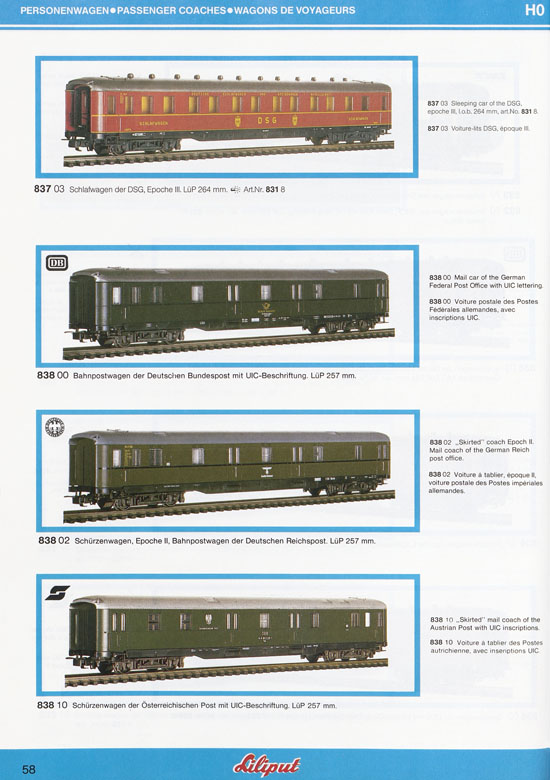 Liliput Modelleisenbahn Katalog 1984