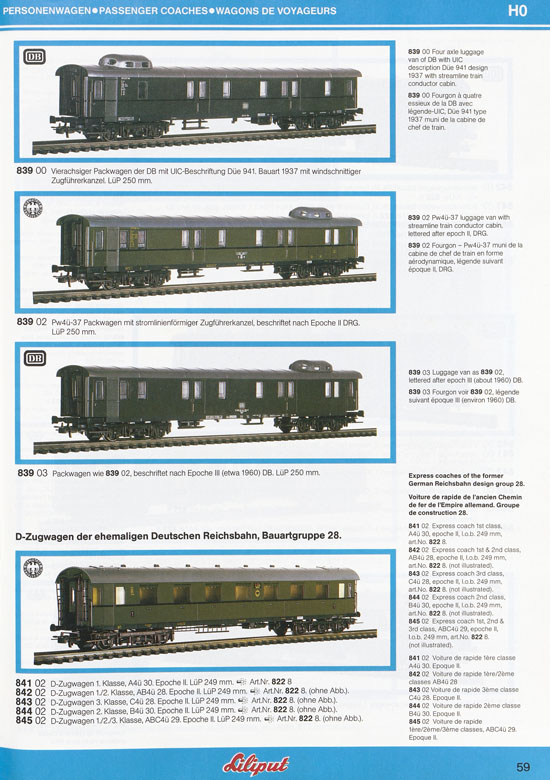 Liliput Modelleisenbahn Katalog 1984