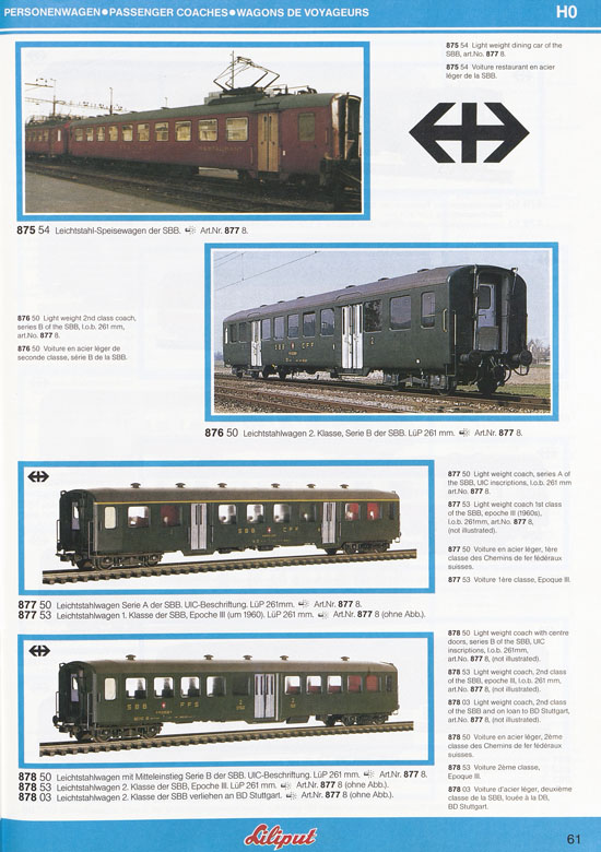 Liliput Modelleisenbahn Katalog 1984