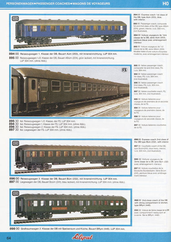 Liliput Modelleisenbahn Katalog 1984