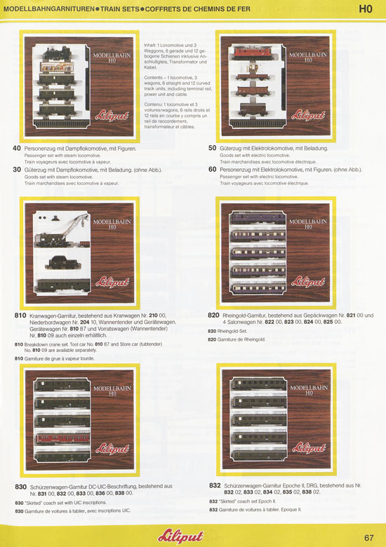 Liliput Modelleisenbahn Katalog 1984