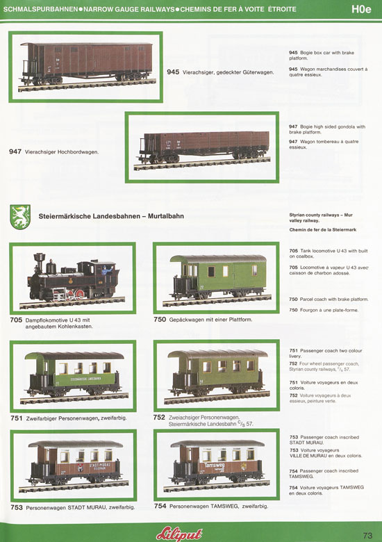 Liliput Modelleisenbahn Katalog 1984