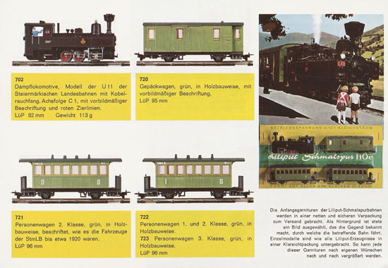 Liliput Schmalspurbahnen H0e 1970