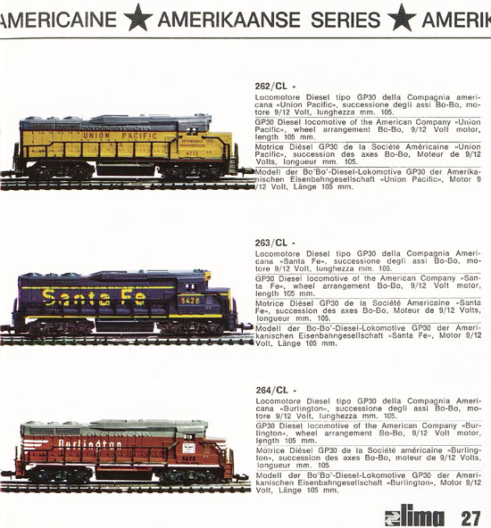 Lima Catalogo Micro Model N 1970-1971