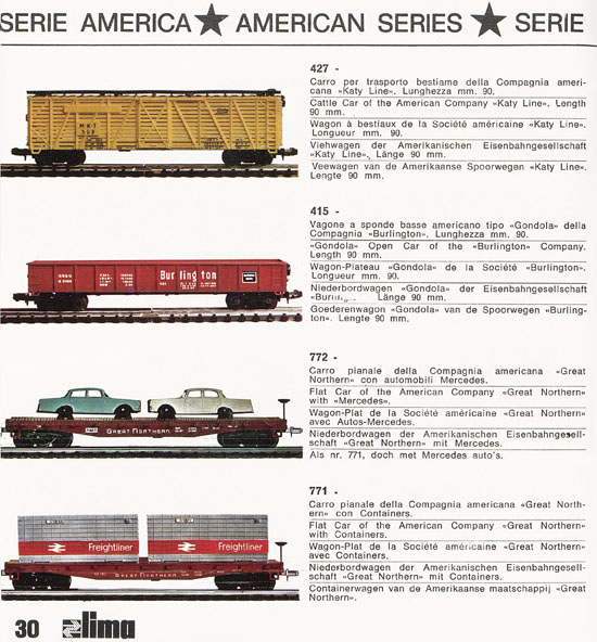 Lima Catalogo Micro Model N 1970-1971