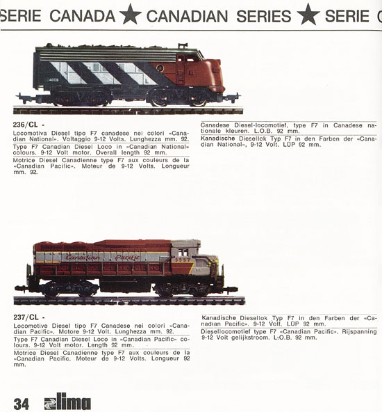 Lima Catalogo Micro Model N 1970-1971