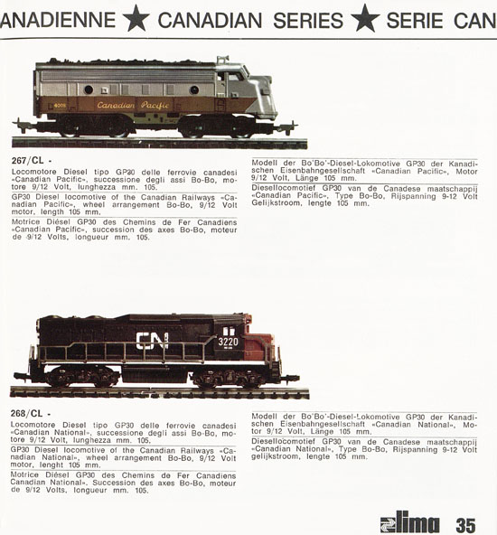 Lima Catalogo Micro Model N 1970-1971