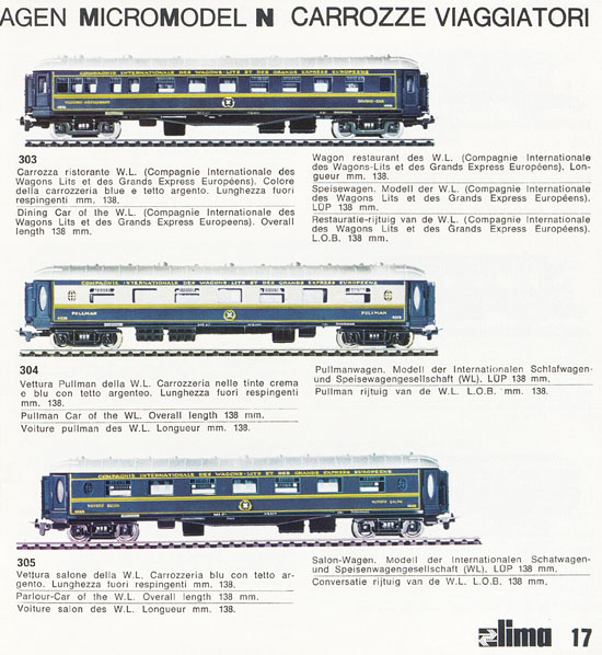 Lima Catalogo Micro Model N 1971-1972