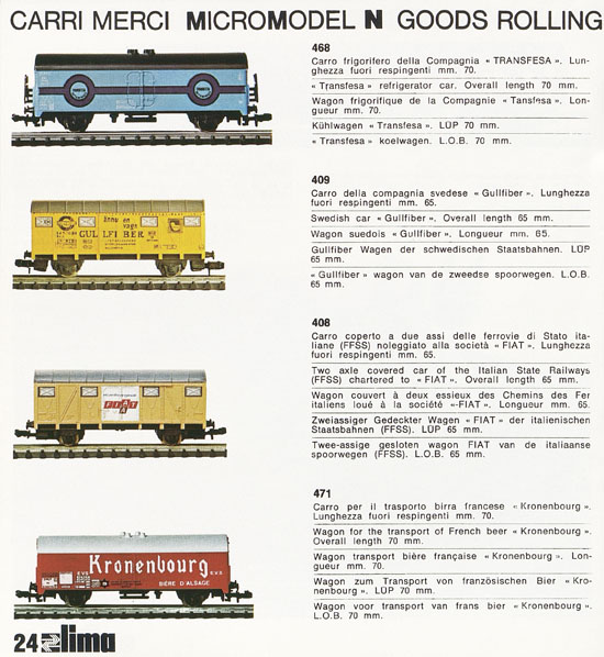 Lima Catalogo Micro Model N 1971-1972