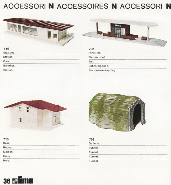 Lima Catalogo Micro Model N 1971-1972