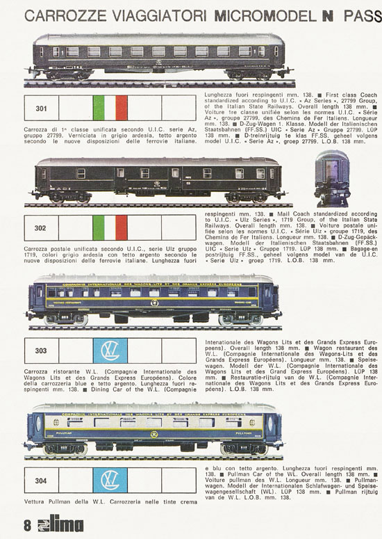 Lima Catalogo Micro Model N 1973-1974