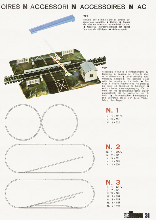 Lima Catalogo Micro Model N 1973-1974