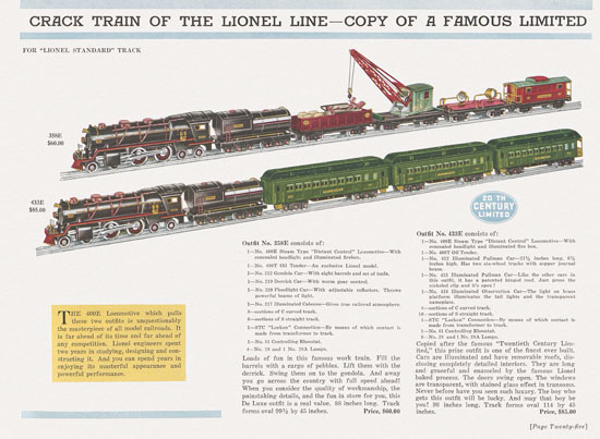 Lionel catalog 1932