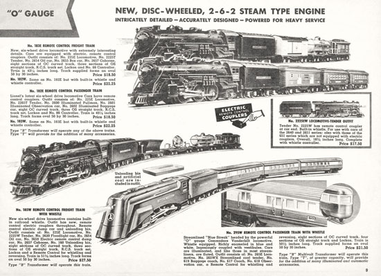 Seite 9 Lionel Katalog 1938, Lionel catalog 1938